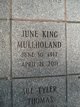  June Inez <I>King</I> Mullholand