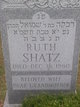 Ruth <I>Schwartz</I> Shatz