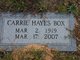 Carrie Hayes Box Photo