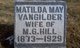  Matilda May <I>Vangilder</I> Hill