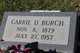  Carrie Elizabeth <I>Davis</I> Burch