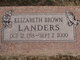  Mary Elizabeth <I>Brown</I> Canerday Landers