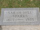  Sarah <I>Hill</I> Sparks