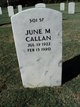  June Mary Callan