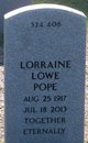 Lorraine Lowe Pope Photo
