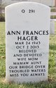  Ann Frances Hager