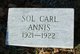  Sol Carl Annis