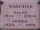  Frieda Irene <I>Rubow</I> Wascher
