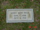  Mary Ann “Annie” <I>Redmond</I> Wise