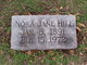  Nora Jane <I>Bush</I> Hill
