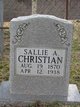  Sallie Ann <I>Plaster</I> Christian