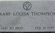  Mary Louisa <I>Brown</I> Thompson