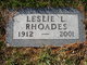 Leslie L Rhoades Photo