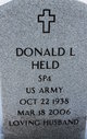  Donald Leo Held