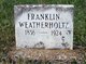  Franklin “Frank” Weatherholtz