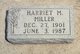  Harriet May <I>Smith</I> Miller