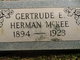  Gertrude E <I>Herman</I> McKee