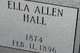  Ella <I>Allen</I> Hall
