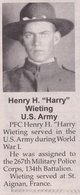 Henry H “Harry” Wieting