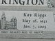  Kay <I>Riggs</I> Cherrington