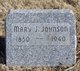  Mary Jane <I>Mustard</I> Johnson