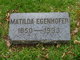  Matilda M. <I>Knapp</I> Egenhofer