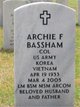 COL Archibald Franklin “Archie” Bassham III