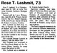  Rose Theresa <I>Lechowicz</I> Lashmit