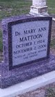 Dr Mary Ann Mattoon
