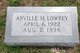  Arville H. Lowrey
