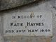  Kate Isabella “Katie” <I>Haynes</I> Haynes