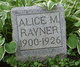  Alice Mary <I>Barber</I> Rayner