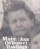  Mary Ann “Polly” <I>Winner</I> Hastings