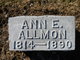 Profile photo:  Ann Eliza <I>Black</I> Allmon