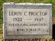 PVT Leroy C Proctor