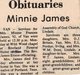  Minnie Frances <I>Hammond</I> James