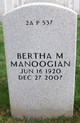 Bertha M. <I>Miklasiewicz</I> Manoogian