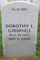  Dorothy L. <I>Steelman</I> Giddings