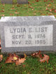  Lydia E. List