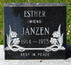  Esther Agnes <I>Wiens</I> Janzen