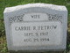  Carrie <I>Robinson</I> Fetrow