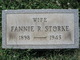  Frances R. “Fannie” <I>Zinser</I> Storke