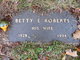  Betty Elaine <I>Jones</I> Roberts