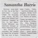  Samantha Jane “Mattie” <I>Pearce</I> Harris