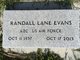 Randall Lane “Randy” Evans Photo