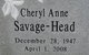 Cheryl Anne Savage-Head Photo