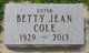  Betty Jean <I>Goodman</I> Cole