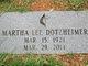  Martha Lee <I>Hill</I> Dotzheimer