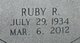  Ruby <I>Roberts</I> Cater