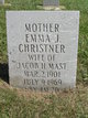 Emma J <I>Christner</I> Mast